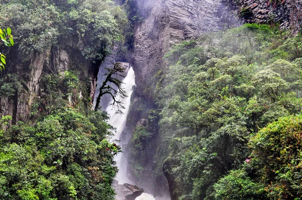 Wodospad Pailon Del Diablo Banos Agua Santa Ecuado — Zdjęcie stockowe