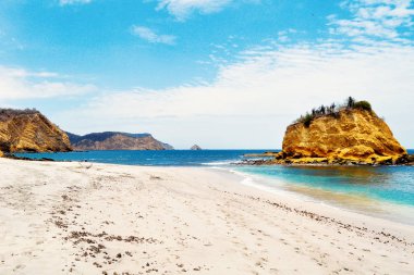 Parque Nacional Machalilla 'daki Los Frailes plajı, Puerto Lopez, Ekvador