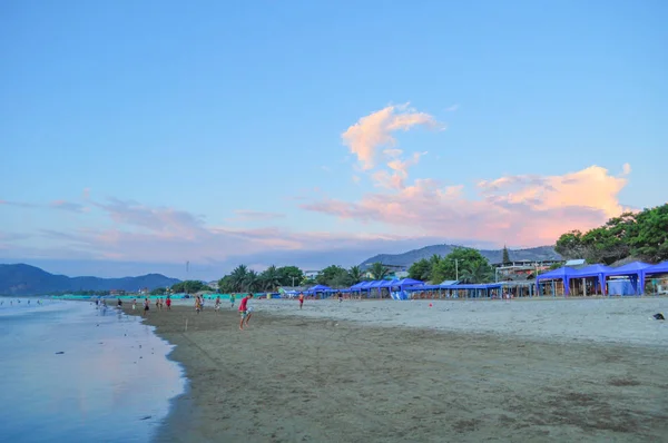 Τροπική Παραλία Στο Puerto Lopez Εκουαδόρ — Φωτογραφία Αρχείου