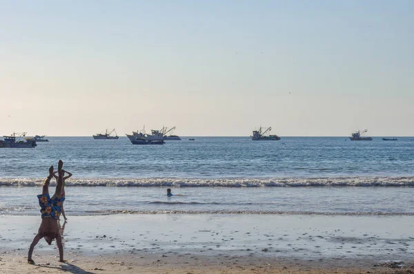 Plaży Puerto Lopez Ekwador — Zdjęcie stockowe