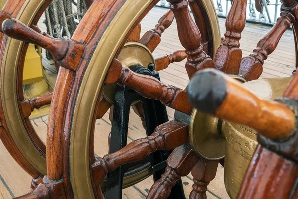 Dubbla Roder Ratten Gammal Segelbåt Fartyget — Stockfoto