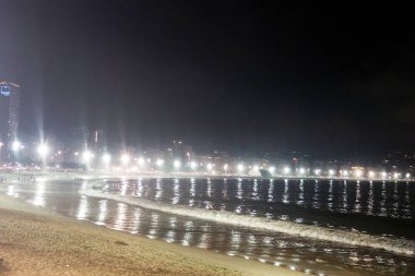 Rio de Janeiro gece CopacabanaPlajı