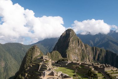 Machu Picchu, antik Inca şehir Andes, Cusco, Peru
