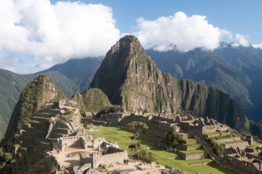 Machu Picchu, antik Inca şehir Andes, Cusco, Peru