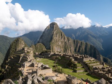 Machu Picchu, antik Inca şehir Andes, Cusco, Peru
