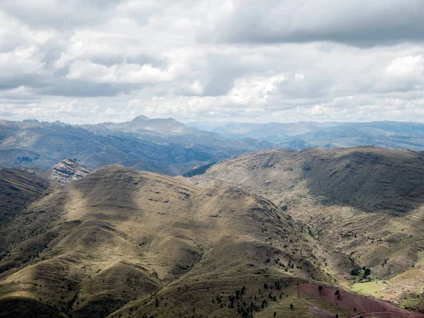 Vista Aérea Nuvens Sobre Cordilheira Dos Andes Cusco Peru — Fotografia de Stock