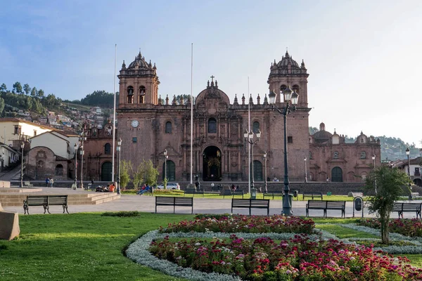 Basílica Catedral Asunción Virgen Plaza Principal Del Cusco Perú — Foto de Stock