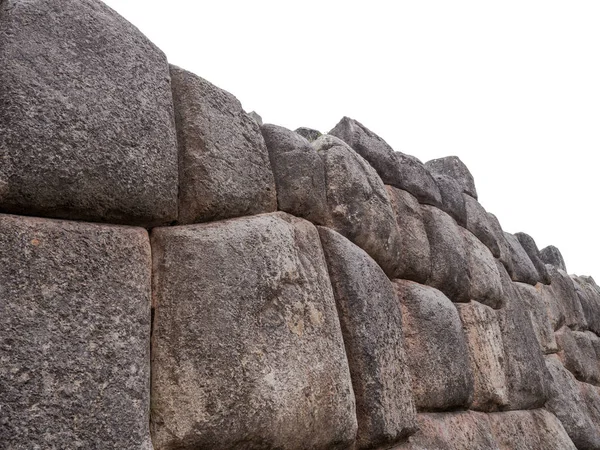 Detail Ancient Inca Wall Sacsayhuaman Cusco Peru South America — Stock Photo, Image