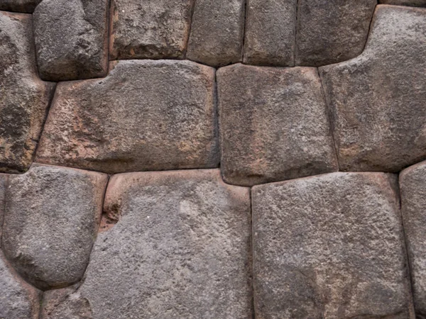 Dettaglio Antico Muro Inca Sacsayhuaman Vicino Cusco Perù Sud America — Foto Stock