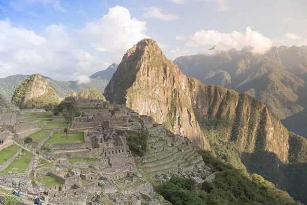 Machu Picchu Antica Città Inca Nelle Ande Cusco Perù — Foto Stock