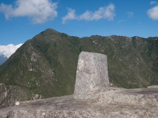 Machu Picchu Relógio Solar Chamado Intihuatana — Fotografia de Stock