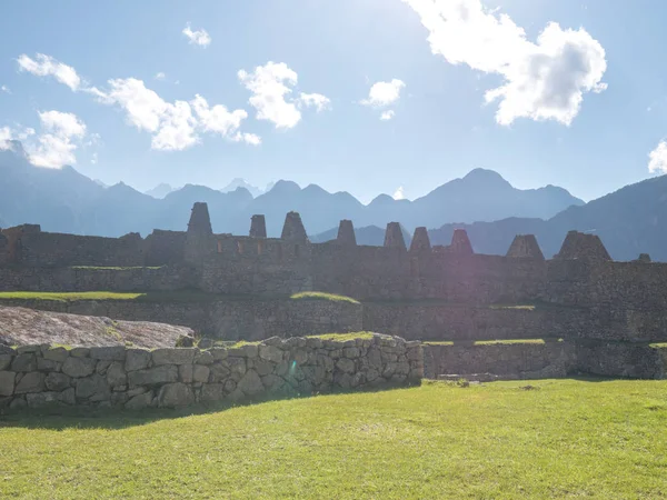 Piazza Centrale Della Città Inca Machu Picchu Perù — Foto Stock