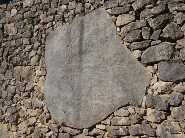 Detalle Piedra Inca Perfecta Incrustada Las Ruinas Machu Picchu Perú —  Fotos de Stock