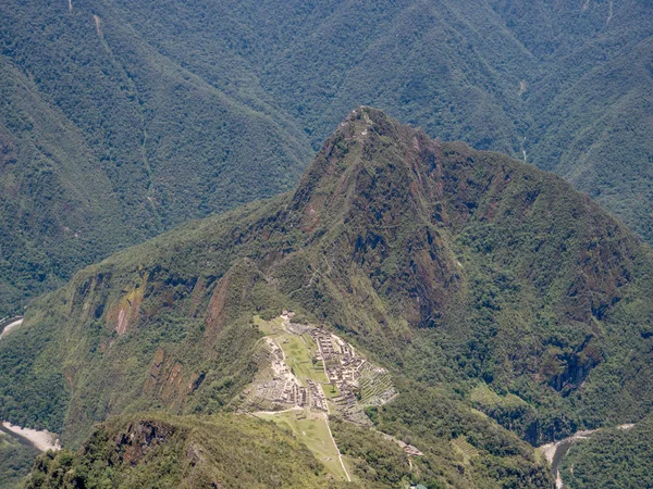 Machu Picchu Vista Dal Monte Machu Picchu Antica Città Inca — Foto Stock