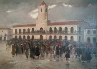 Buenos Aires, Arjantin - 01 Kasım 2017: Eski boya, Cabildo 1750 yılında Buenos Aires, Arjantin Cabildo Müzesi'nde