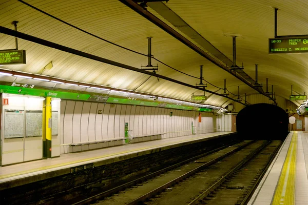 Tunnelbanan Barcelona Spanien — Stockfoto