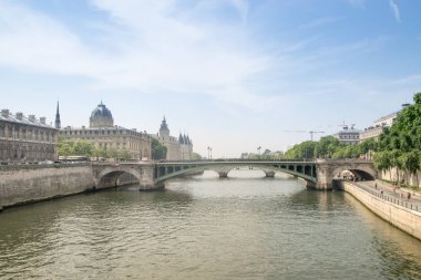 Pont D'arcole ve Seine Nehri Paris, Fransa