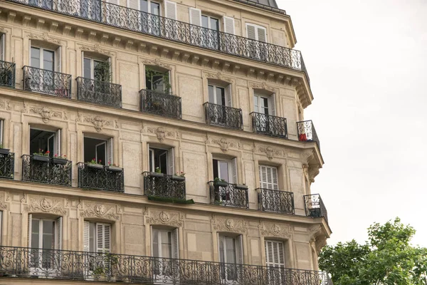 Парижский Жилой Дом Рядом Рекой Ока Париж Франция — стоковое фото