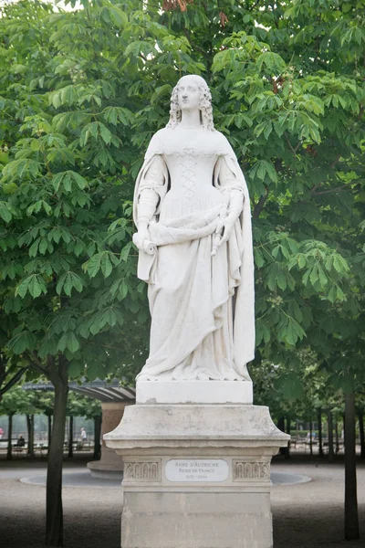 Άγαλμα Της Anne Autriche Στους Κήπους Του Λουξεμβούργου Στο Παρίσι — Φωτογραφία Αρχείου