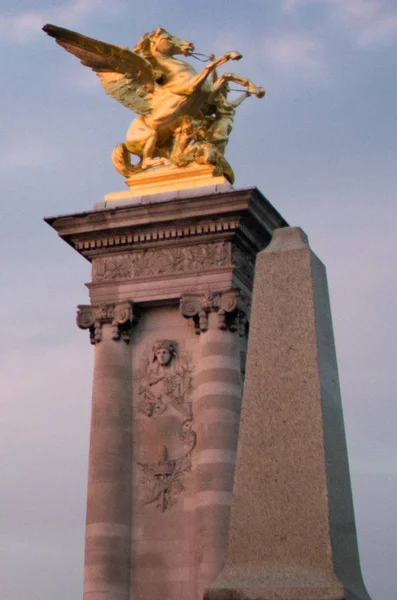 Puente Alexandre Iii París Amanecer — Foto de Stock