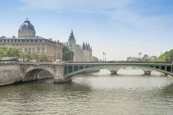 Pont Arcole Seine Nehri Paris Fransa — Stok fotoğraf