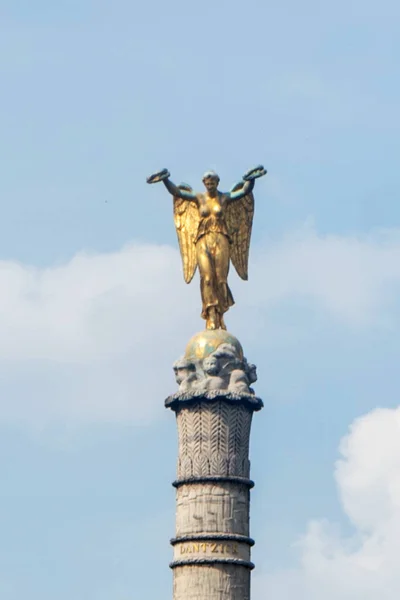 Columna Famosa Con Ángel Oro Plaza Bastilla París —  Fotos de Stock