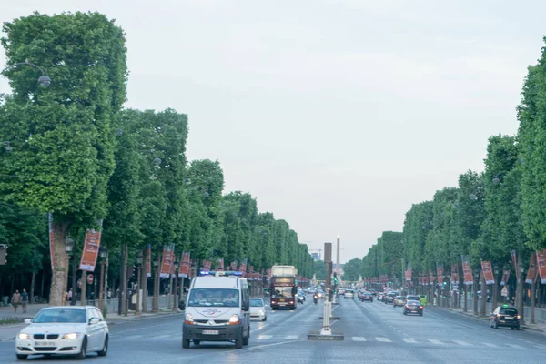 Paris France June 2017 Arch Triumph Sunset Paris France — Stock Photo, Image