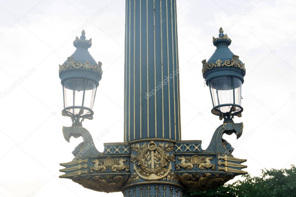  One of the beautiful lamps of the Concorde Square