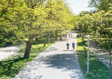 Rembrandt Park Amsterdam'da genel görünümü 