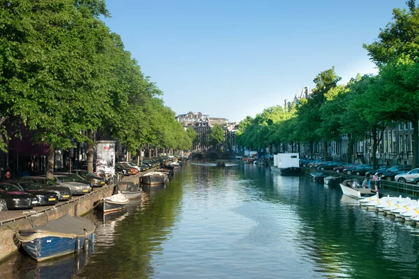 Canais Amesterdão Amesterdão Capital Cidade Mais Populosa Dos Países Baixos — Fotografia de Stock