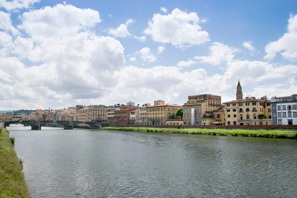 Πανοραμική Θέα Στον Ποταμό Arno Στη Φλωρεντία Ιταλία — Φωτογραφία Αρχείου