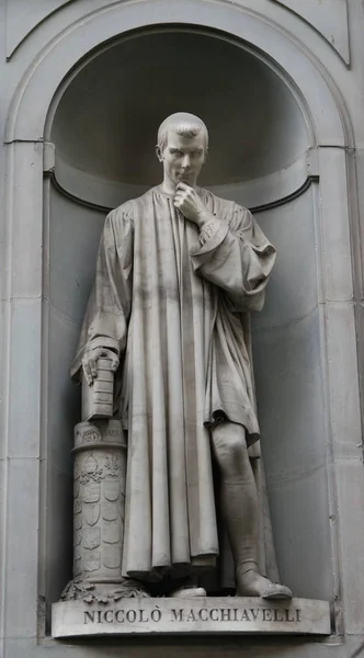 Niccolo Machiavelli Statue Von Lorenzo Bartolini Florenz — Stockfoto