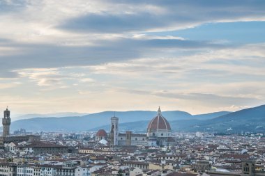 Floransa, İtalya güzel gün batımı sırasında