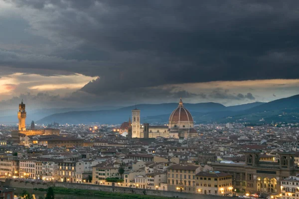 Florence Italië Tijdens Prachtige Zonsondergang — Stockfoto