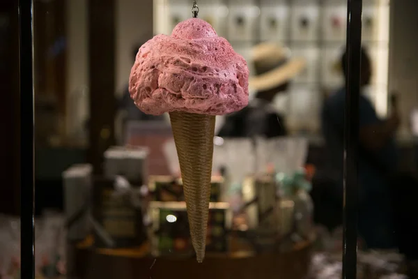 Florença Itália Junho 2017 Sorvete Fantasia Visto Vitrine Uma Gelateria — Fotografia de Stock