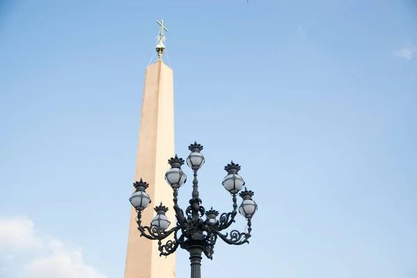 Laternenpfahl Auf Dem Petersplatz Vatican City Rom Italien — Stockfoto