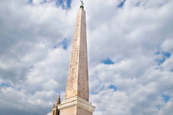 Piazza Del Popolo Och Flaminio Obelisk Rom Italien — Stockfoto
