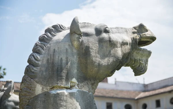 Antigua Estatua Caballo Los Baños Diocleciano Thermae Diocletiani Roma Italia —  Fotos de Stock