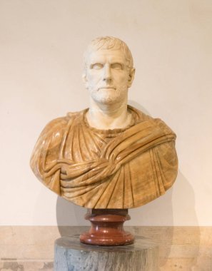 Diocletianus (Thermae Diocletiani) Roma hamamları erkekte antik heykel. İtalya