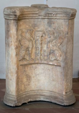 Apollo kült iin Roma'da Diocletian hamamları tabanı. İtalya