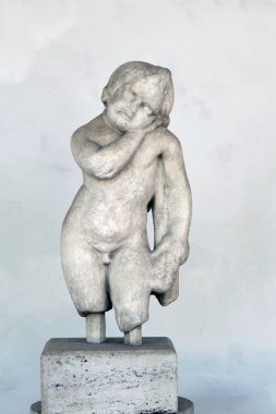 Diocletianus (Thermae Diocletiani) Roma hamamları Cupid antik heykel. İtalya