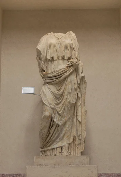 Antyczny Posąg Rzymskiego Kobiet Termy Dioklecjana Thermae Diocletiani Rzymie Włochy — Zdjęcie stockowe