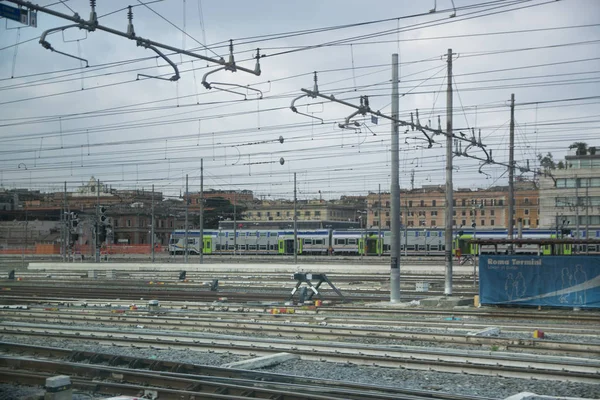 Vista Geral Estação Ferroviária Termini Roma Itália — Fotografia de Stock