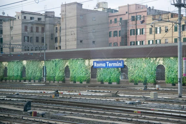 Vista General Estación Termini Roma Italia — Foto de Stock