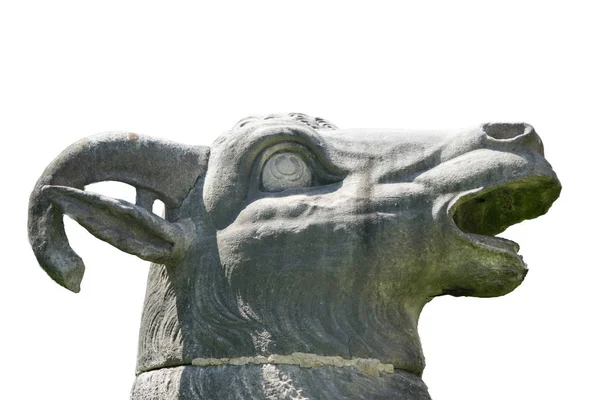 Ancient Goat Head Michelangelo Cloister Public Baths Diocletian Rome Italy — Stock Photo, Image