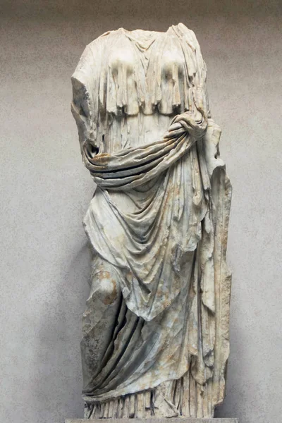 Statue Antique Femme Romaine Dans Les Thermes Publics Dioclétien Rome — Photo
