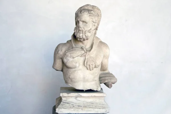 Sculpture Ancienne Satyre Dans Les Thermes Publics Dioclétien Rome Italie — Photo