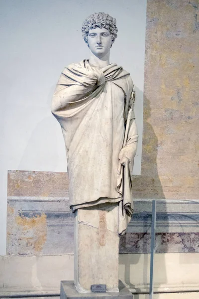 Rzeźba Starożytnego Rzymskiego Senatora Publicznej Łaźni Dioklecjana Rzym Włochy Został — Zdjęcie stockowe