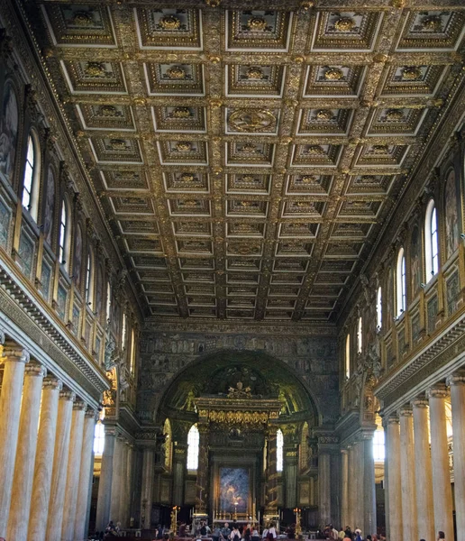 Roma Itália Junho 2017 Vista Geral Altar Basílica Papal Santa — Fotografia de Stock