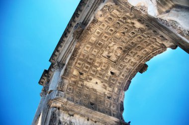  Arch, Titus (Arco di Tito) Roma Forumu Roma, İtalya